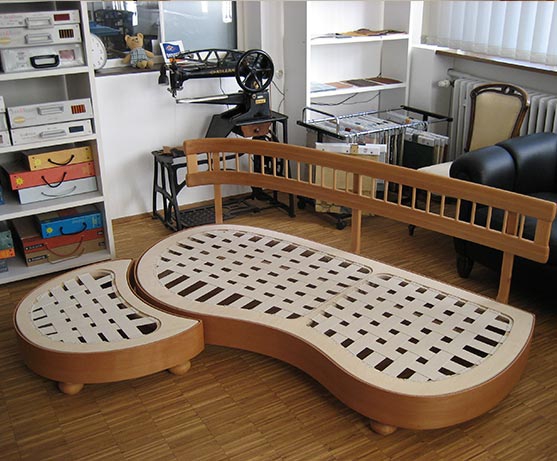Sofa Garnitur ohne Auflage Holz Erle Neuanfertigung Möbelbau Schreinerei Holzwerkstatt Walter Villingen