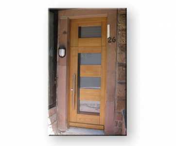 Haustüre mit Oberlicht in Eichenholz nach Umbau