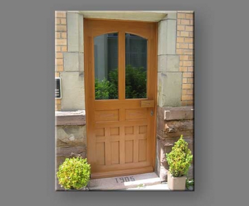 Jugendstil Türe Neuanfertigung in Lerchenholz