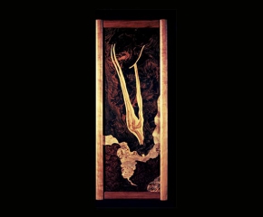 Titel Perlentaucher - Bild aus HolzIntarsien in verschiedenen Edelhölzern von Charly Walter Künstler