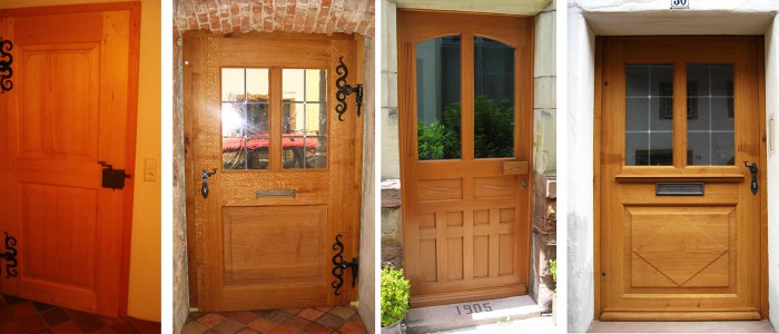 Zur Galerie Türen und Fenster Anfertigungen und Nachbildungen von modernen und historischen Haustüren von der Holzwerkstatt Walter ausgeführt